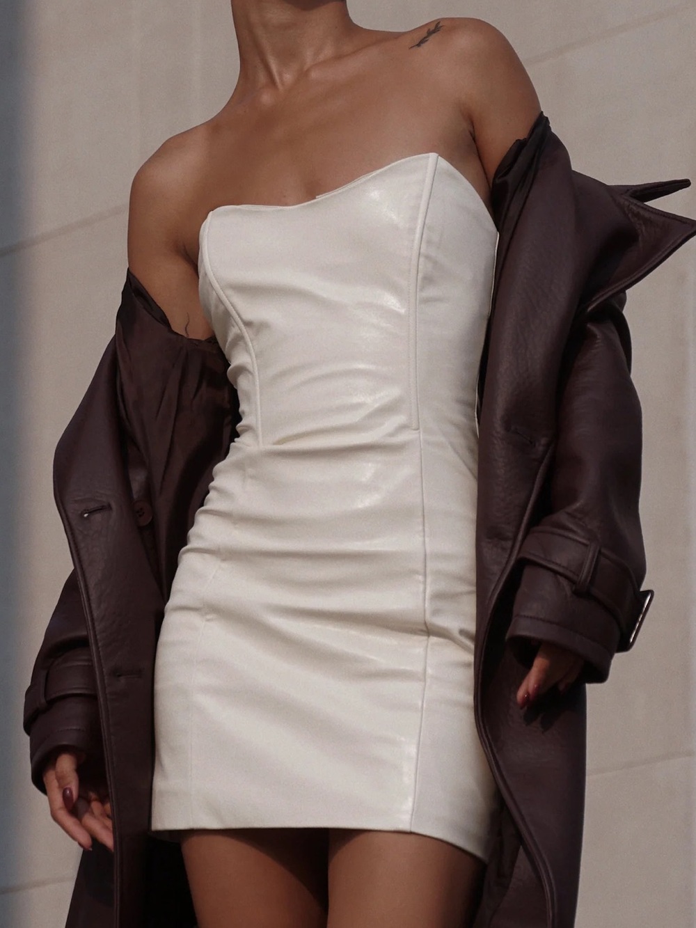 meshki leather dress | Dresses | Meshki Strapless Mini Latex